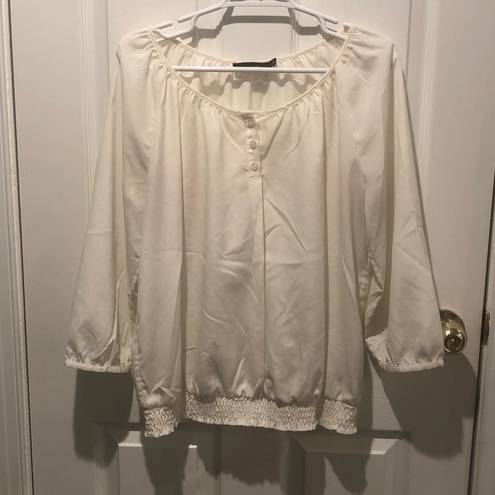 Silky Off-White Blouse